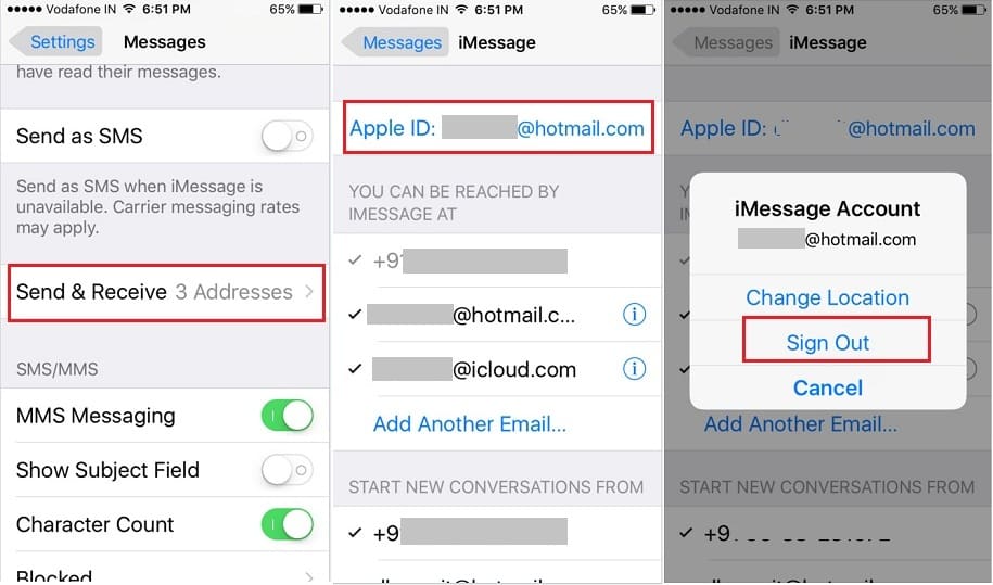 how to logout of mail on ipad